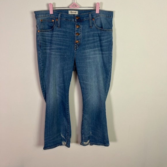 Madewell Women’s Petite Medium Wash Cali Demi Boot Denim Jean Size 33 - Picture 1 of 10